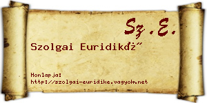 Szolgai Euridiké névjegykártya
